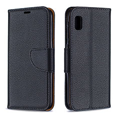 Handytasche Stand Schutzhülle Flip Leder Hülle B06F für Samsung Galaxy A10e Schwarz