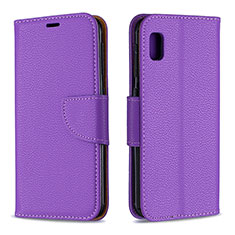 Handytasche Stand Schutzhülle Flip Leder Hülle B06F für Samsung Galaxy A10e Violett