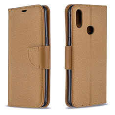 Handytasche Stand Schutzhülle Flip Leder Hülle B06F für Samsung Galaxy A10s Braun