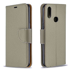 Handytasche Stand Schutzhülle Flip Leder Hülle B06F für Samsung Galaxy A10s Grau