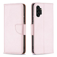 Handytasche Stand Schutzhülle Flip Leder Hülle B06F für Samsung Galaxy A13 4G Rosegold