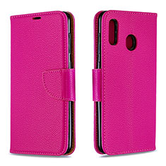 Handytasche Stand Schutzhülle Flip Leder Hülle B06F für Samsung Galaxy A20 Pink