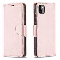 Handytasche Stand Schutzhülle Flip Leder Hülle B06F für Samsung Galaxy A22s 5G Rosegold