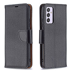 Handytasche Stand Schutzhülle Flip Leder Hülle B06F für Samsung Galaxy A24 4G Schwarz