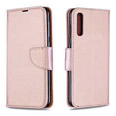 Handytasche Stand Schutzhülle Flip Leder Hülle B06F für Samsung Galaxy A30S Rosegold