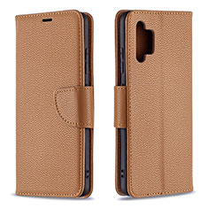 Handytasche Stand Schutzhülle Flip Leder Hülle B06F für Samsung Galaxy A32 4G Braun