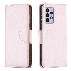 Handytasche Stand Schutzhülle Flip Leder Hülle B06F für Samsung Galaxy A33 5G Rosegold