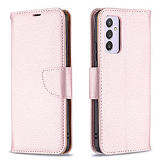 Handytasche Stand Schutzhülle Flip Leder Hülle B06F für Samsung Galaxy A34 5G Rosegold