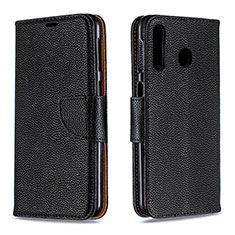 Handytasche Stand Schutzhülle Flip Leder Hülle B06F für Samsung Galaxy A40s Schwarz