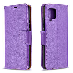 Handytasche Stand Schutzhülle Flip Leder Hülle B06F für Samsung Galaxy A42 5G Violett