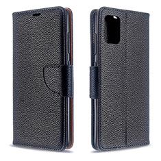 Handytasche Stand Schutzhülle Flip Leder Hülle B06F für Samsung Galaxy A51 4G Schwarz