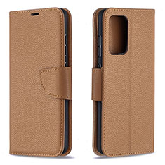 Handytasche Stand Schutzhülle Flip Leder Hülle B06F für Samsung Galaxy A52 4G Braun