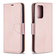 Handytasche Stand Schutzhülle Flip Leder Hülle B06F für Samsung Galaxy A52 4G Rosegold