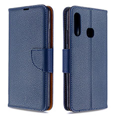 Handytasche Stand Schutzhülle Flip Leder Hülle B06F für Samsung Galaxy A70E Blau