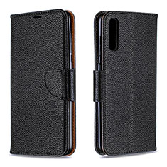 Handytasche Stand Schutzhülle Flip Leder Hülle B06F für Samsung Galaxy A70S Schwarz