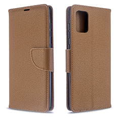 Handytasche Stand Schutzhülle Flip Leder Hülle B06F für Samsung Galaxy A71 4G A715 Braun