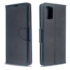 Handytasche Stand Schutzhülle Flip Leder Hülle B06F für Samsung Galaxy A71 4G A715 Schwarz