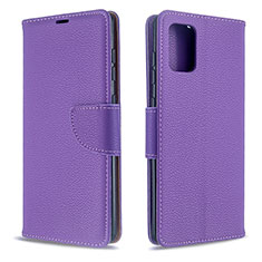 Handytasche Stand Schutzhülle Flip Leder Hülle B06F für Samsung Galaxy A71 4G A715 Violett