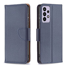 Handytasche Stand Schutzhülle Flip Leder Hülle B06F für Samsung Galaxy A73 5G Blau