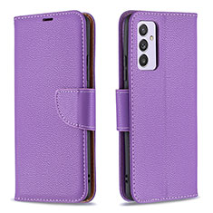 Handytasche Stand Schutzhülle Flip Leder Hülle B06F für Samsung Galaxy A82 5G Violett