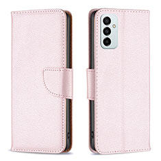 Handytasche Stand Schutzhülle Flip Leder Hülle B06F für Samsung Galaxy F23 5G Rosegold