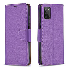 Handytasche Stand Schutzhülle Flip Leder Hülle B06F für Samsung Galaxy M02s Violett