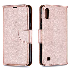 Handytasche Stand Schutzhülle Flip Leder Hülle B06F für Samsung Galaxy M10 Rosegold