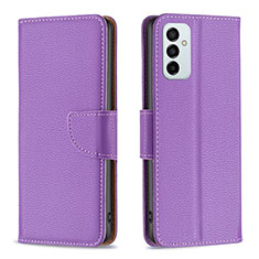 Handytasche Stand Schutzhülle Flip Leder Hülle B06F für Samsung Galaxy M23 5G Violett