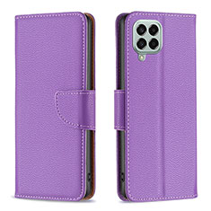 Handytasche Stand Schutzhülle Flip Leder Hülle B06F für Samsung Galaxy M33 5G Violett