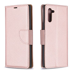 Handytasche Stand Schutzhülle Flip Leder Hülle B06F für Samsung Galaxy Note 10 5G Rosegold