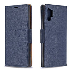 Handytasche Stand Schutzhülle Flip Leder Hülle B06F für Samsung Galaxy Note 10 Plus 5G Blau