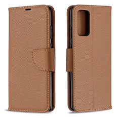 Handytasche Stand Schutzhülle Flip Leder Hülle B06F für Samsung Galaxy Note 20 5G Braun