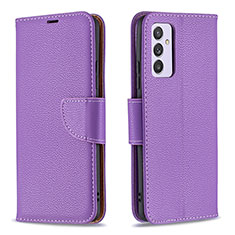 Handytasche Stand Schutzhülle Flip Leder Hülle B06F für Samsung Galaxy Quantum2 5G Violett