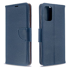 Handytasche Stand Schutzhülle Flip Leder Hülle B06F für Samsung Galaxy S20 5G Blau