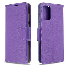 Handytasche Stand Schutzhülle Flip Leder Hülle B06F für Samsung Galaxy S20 5G Violett