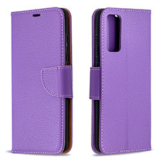 Handytasche Stand Schutzhülle Flip Leder Hülle B06F für Samsung Galaxy S20 FE 4G Violett