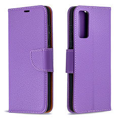 Handytasche Stand Schutzhülle Flip Leder Hülle B06F für Samsung Galaxy S20 FE 5G Violett