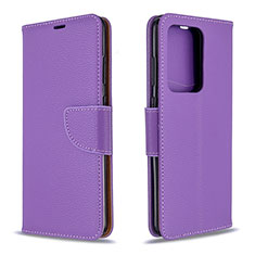 Handytasche Stand Schutzhülle Flip Leder Hülle B06F für Samsung Galaxy S20 Plus Violett