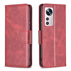 Handytasche Stand Schutzhülle Flip Leder Hülle B06F für Xiaomi Mi 12 5G Rot