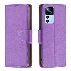 Handytasche Stand Schutzhülle Flip Leder Hülle B06F für Xiaomi Mi 12T 5G Violett