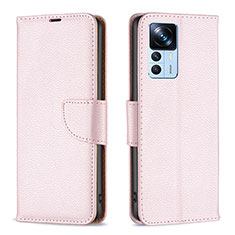 Handytasche Stand Schutzhülle Flip Leder Hülle B06F für Xiaomi Mi 12T Pro 5G Rosegold