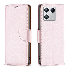 Handytasche Stand Schutzhülle Flip Leder Hülle B06F für Xiaomi Mi 13 5G Rosegold