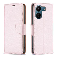 Handytasche Stand Schutzhülle Flip Leder Hülle B06F für Xiaomi Poco C65 Rosegold