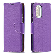 Handytasche Stand Schutzhülle Flip Leder Hülle B06F für Xiaomi Poco F3 5G Violett