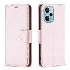 Handytasche Stand Schutzhülle Flip Leder Hülle B06F für Xiaomi Poco F5 5G Rosegold