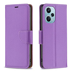 Handytasche Stand Schutzhülle Flip Leder Hülle B06F für Xiaomi Poco F5 5G Violett