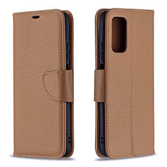 Handytasche Stand Schutzhülle Flip Leder Hülle B06F für Xiaomi Poco M3 Braun