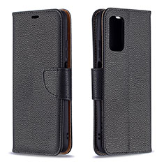 Handytasche Stand Schutzhülle Flip Leder Hülle B06F für Xiaomi Poco M3 Schwarz