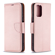 Handytasche Stand Schutzhülle Flip Leder Hülle B06F für Xiaomi Poco M5S Rosegold