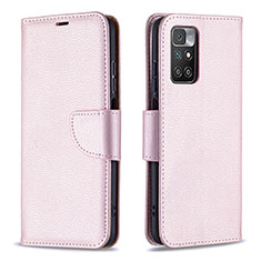 Handytasche Stand Schutzhülle Flip Leder Hülle B06F für Xiaomi Redmi 10 (2022) Rosegold